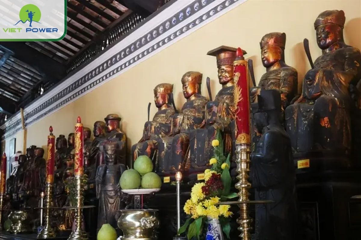 Collection of 119 statues crafted from wood and bronze at Giac Lam Pagoda