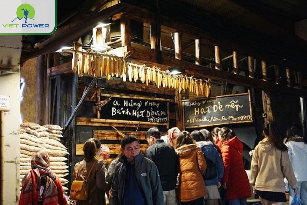 Buy smoked buffalo meat at the dry goods area