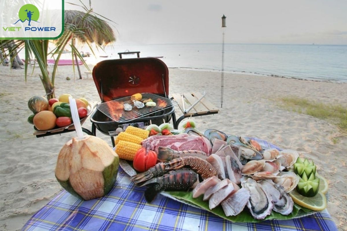 Enjoy BBQ right on the sand