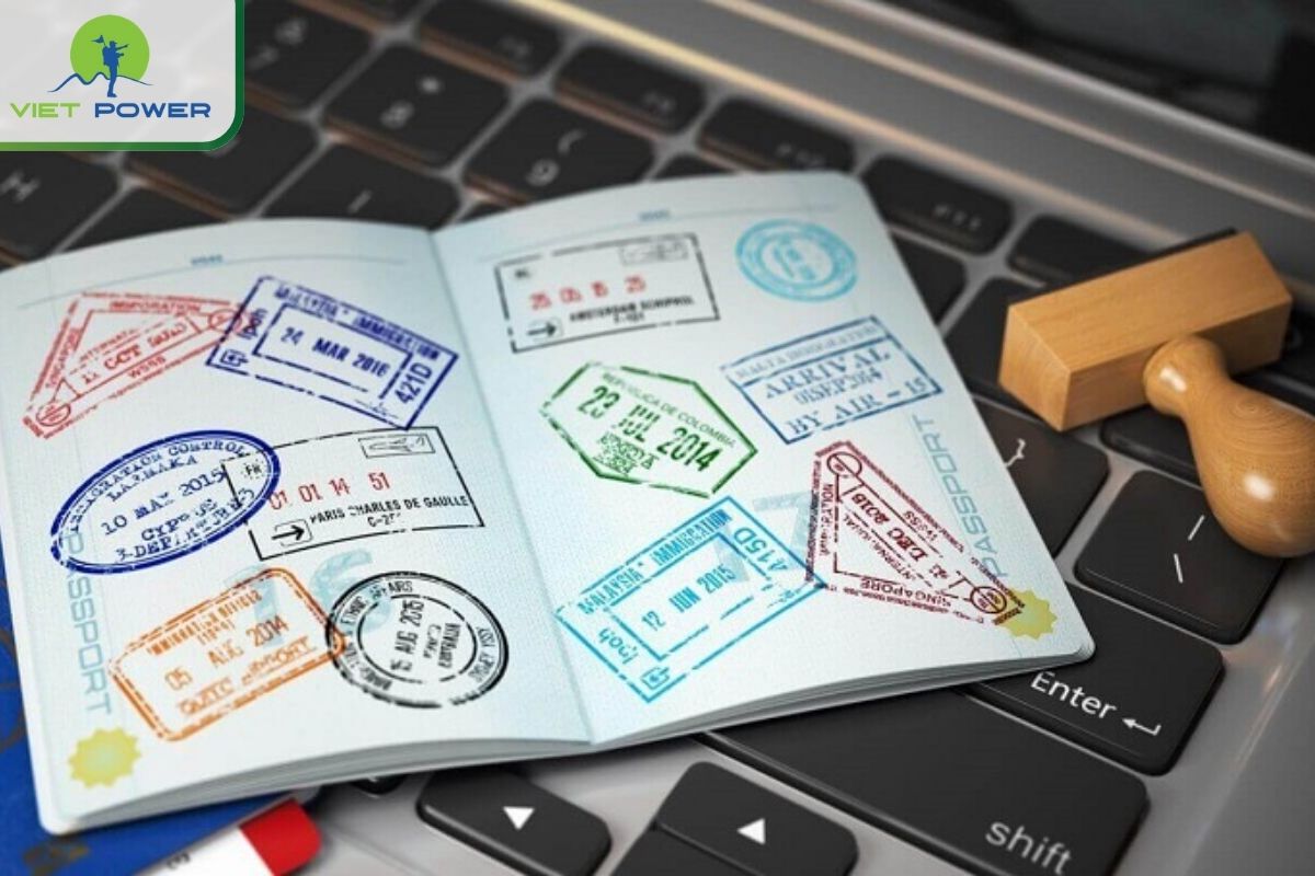 Stamp on Passport and Visa