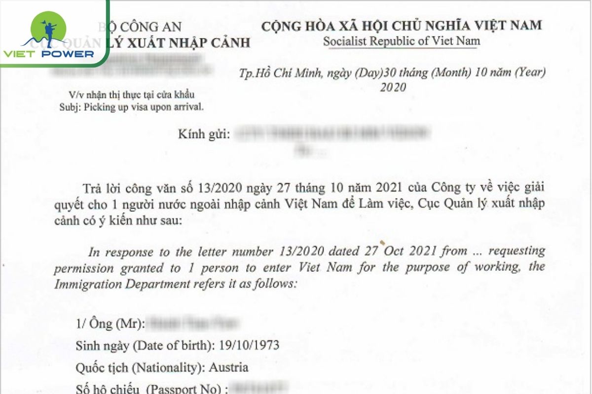 What is a Vietnam Visa Approval Letter