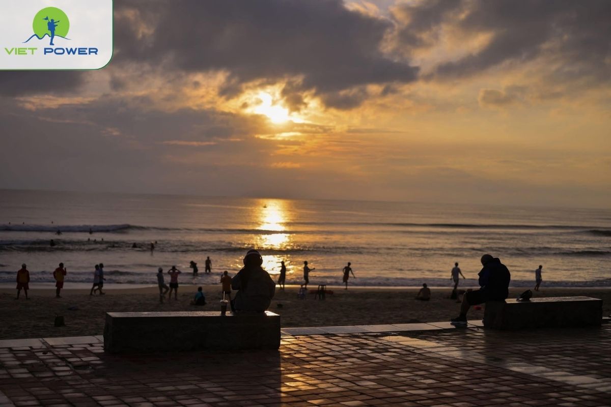 Capturing sunrise photos at My Khe Beach
