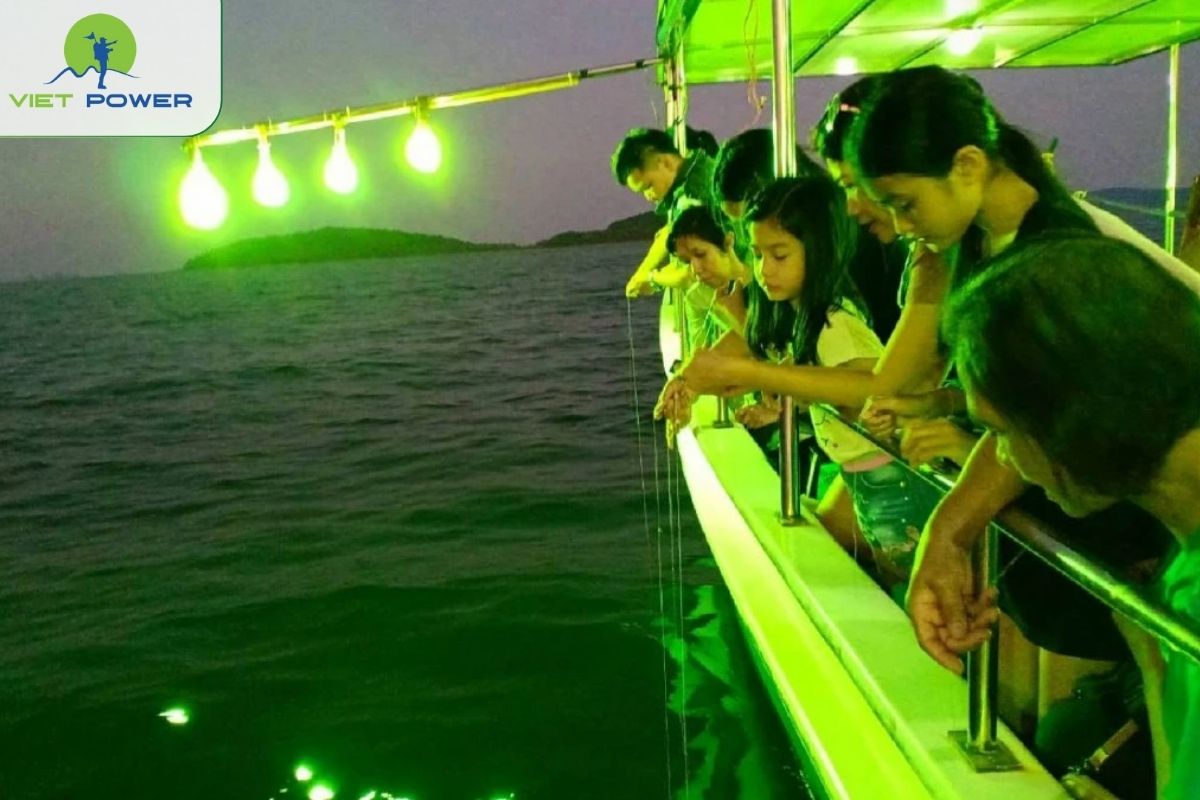 Squid Fishing at Night