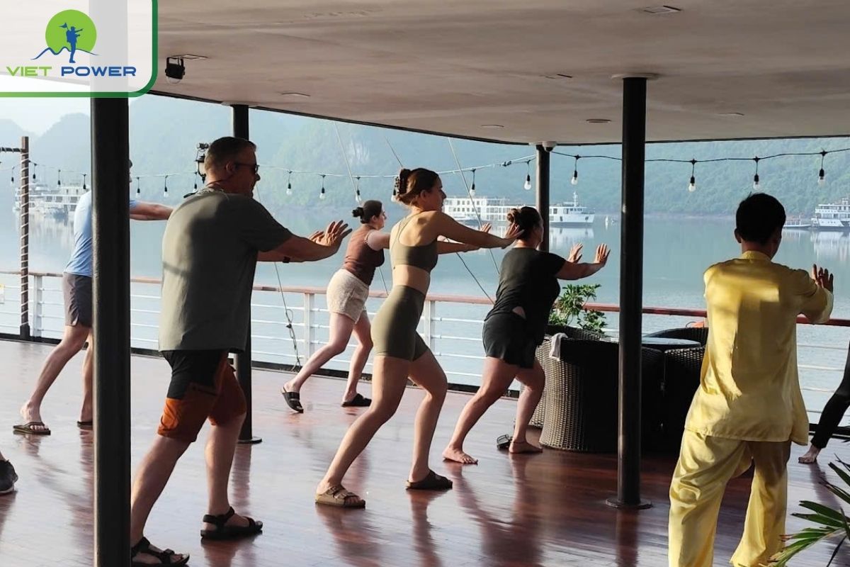 Taichi on the sundeck