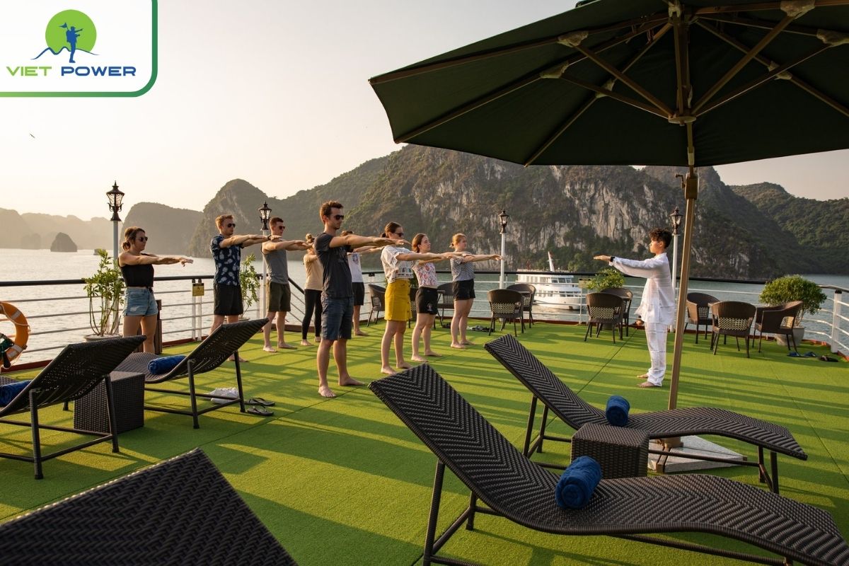 Tai Chi at sunrise on the sundeck