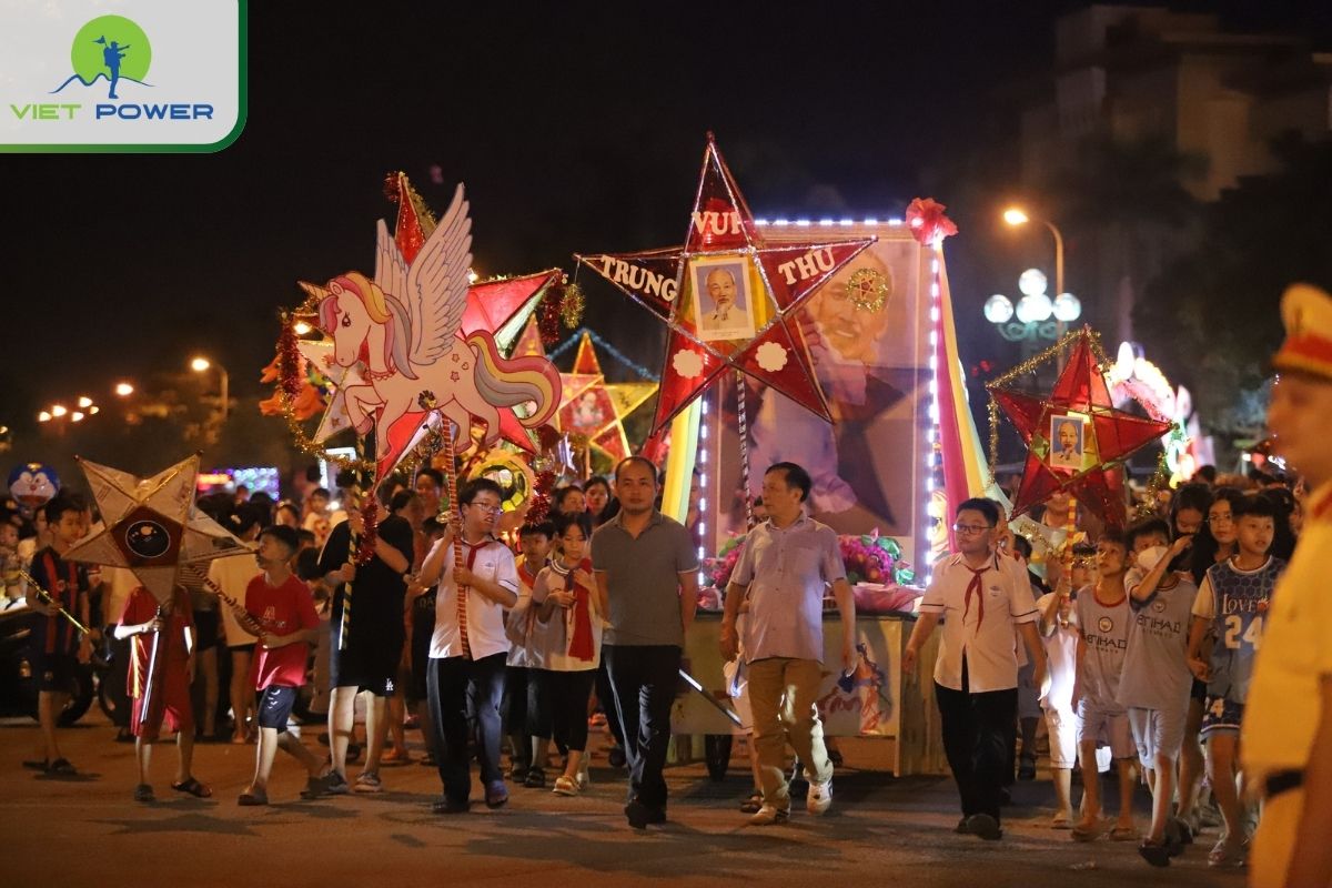 Mid-Autumn Festival lantern procession at lantern street