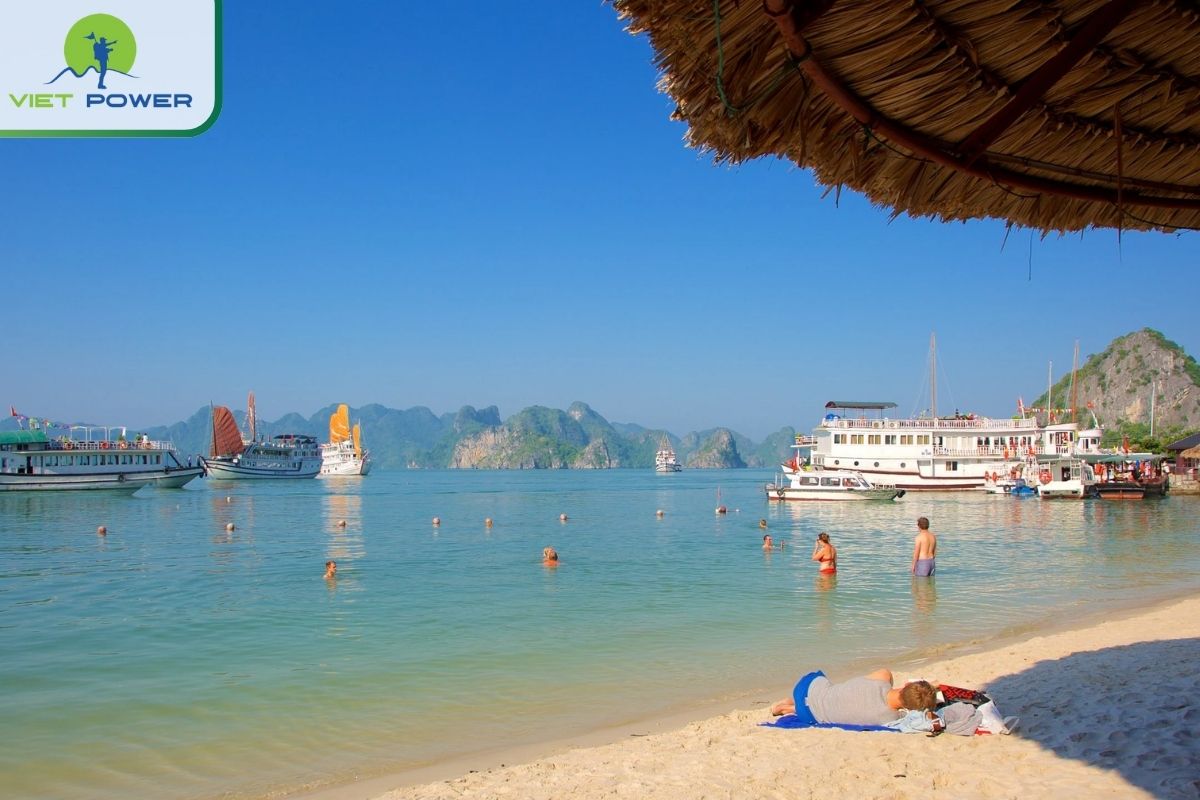 Relaxing or swimming at Soi Sim Beach