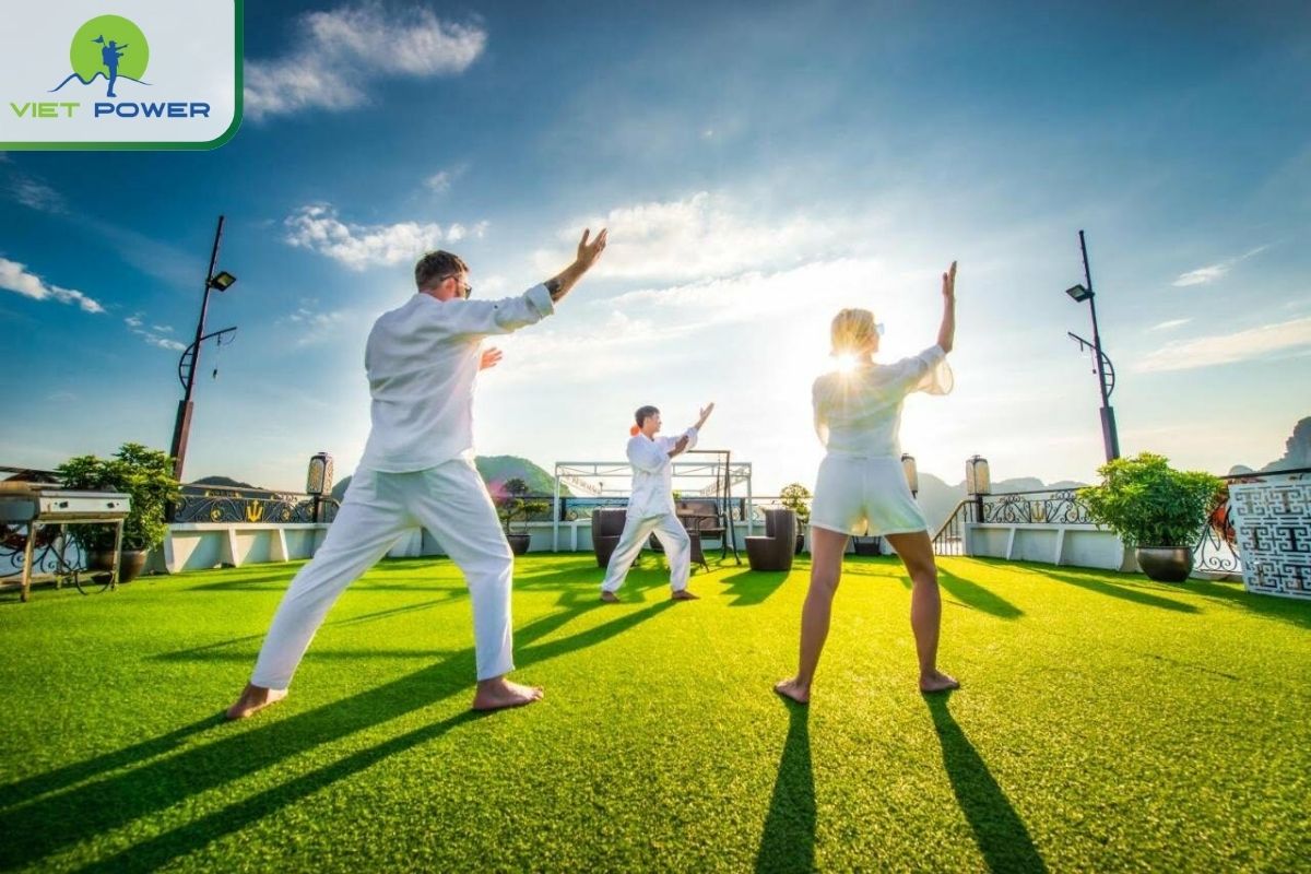 Tai Chi session at sunrise