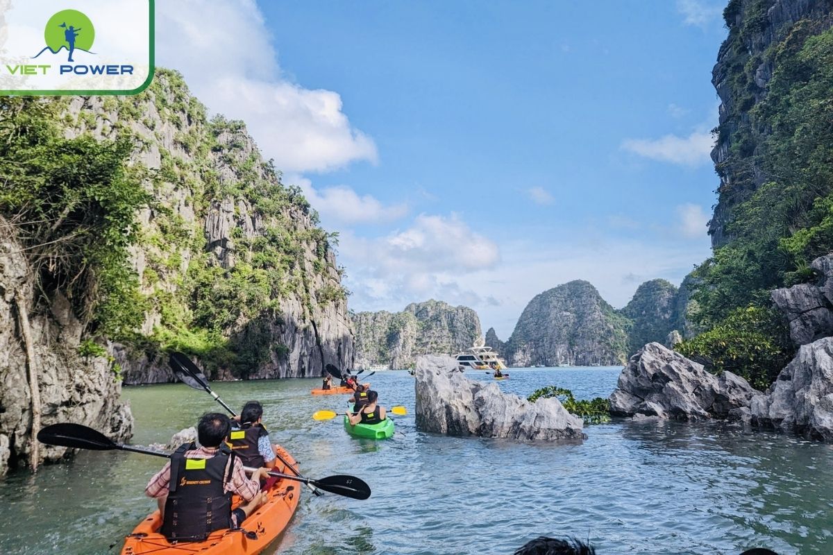 Kayaking near pristine lagoons