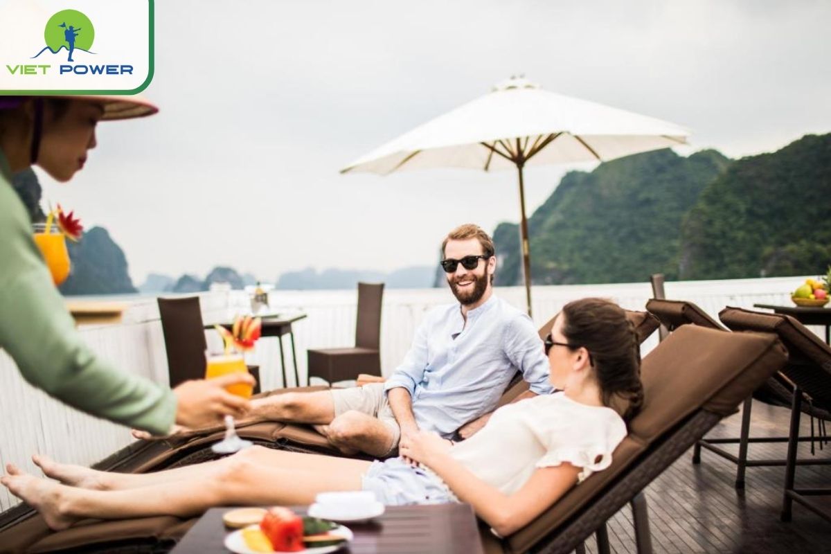 Relaxing on the sundeck