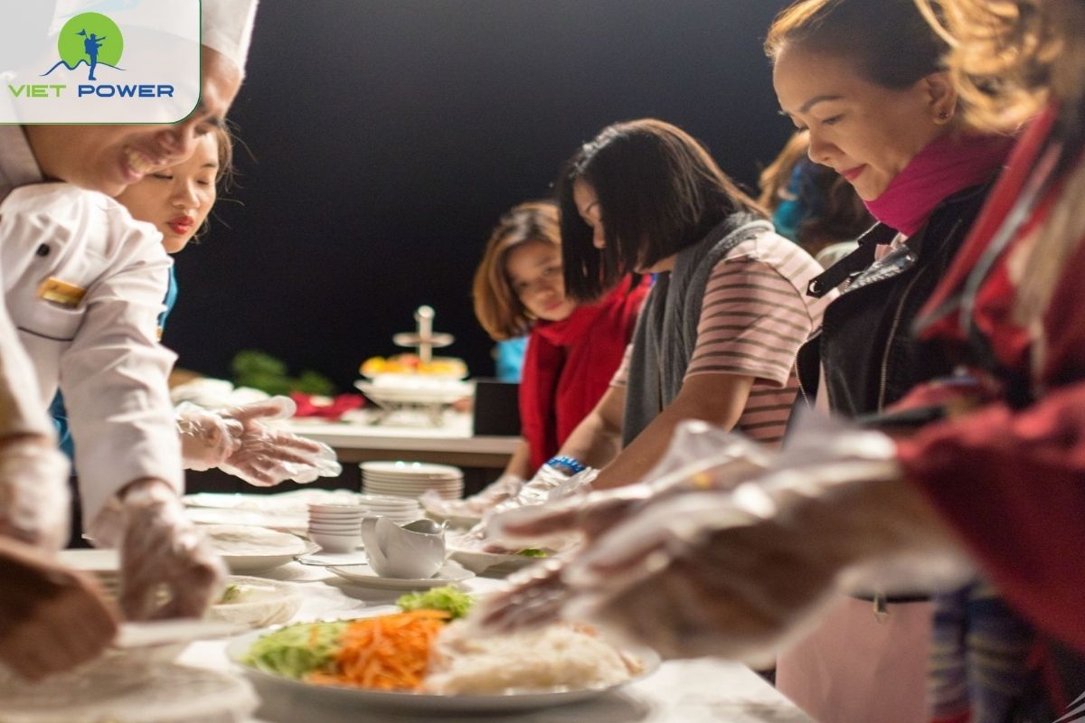 Vietnamese cooking class with the cruise chef