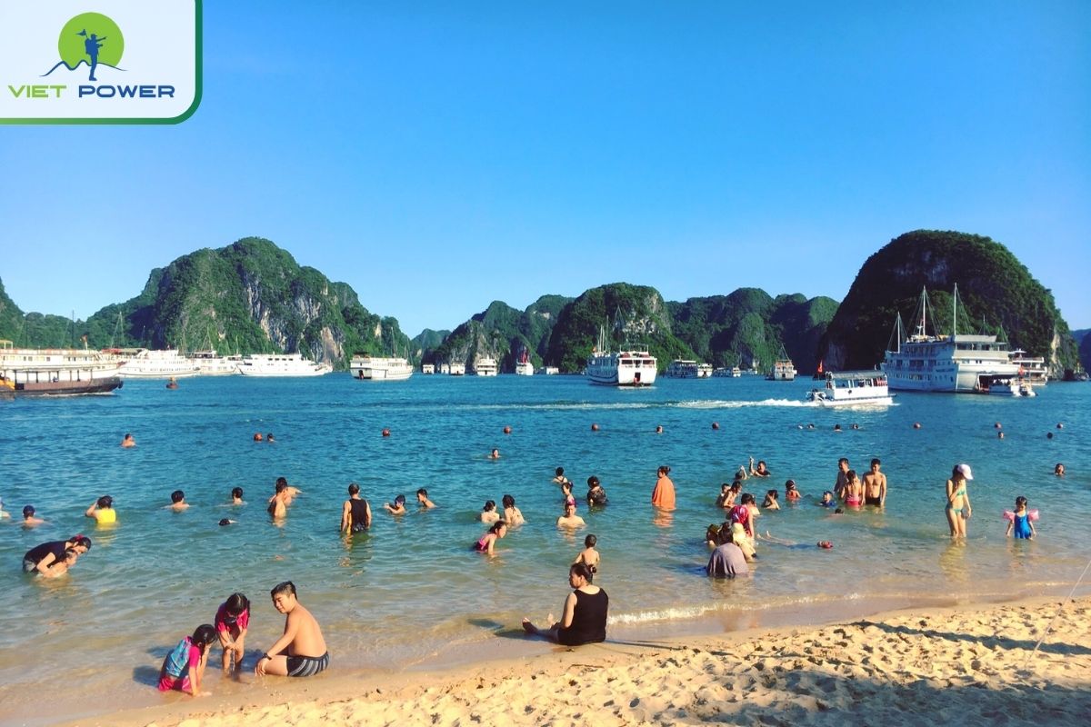 Swimming at Titov Island