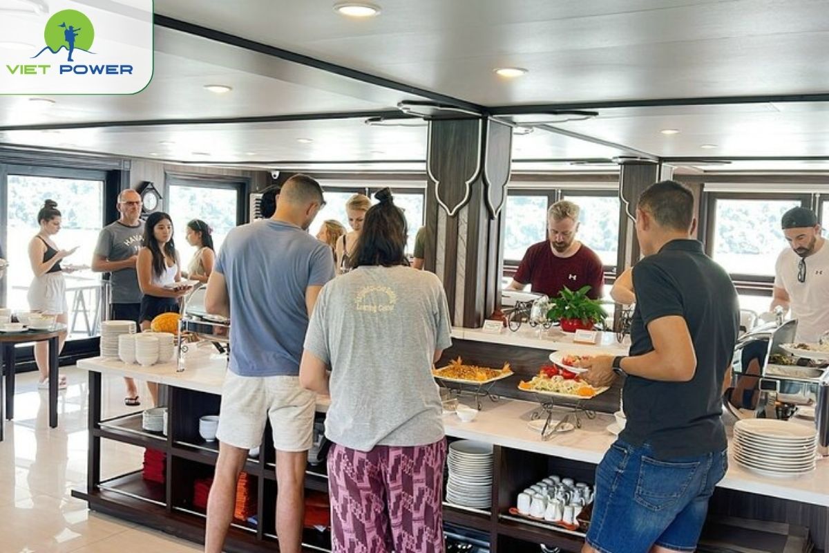 Lunch is then served on board