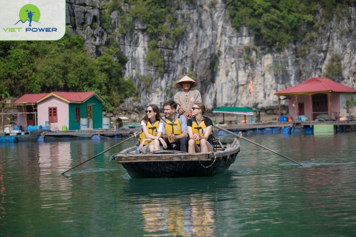 Visit additional caves and pass through a floating fishing village