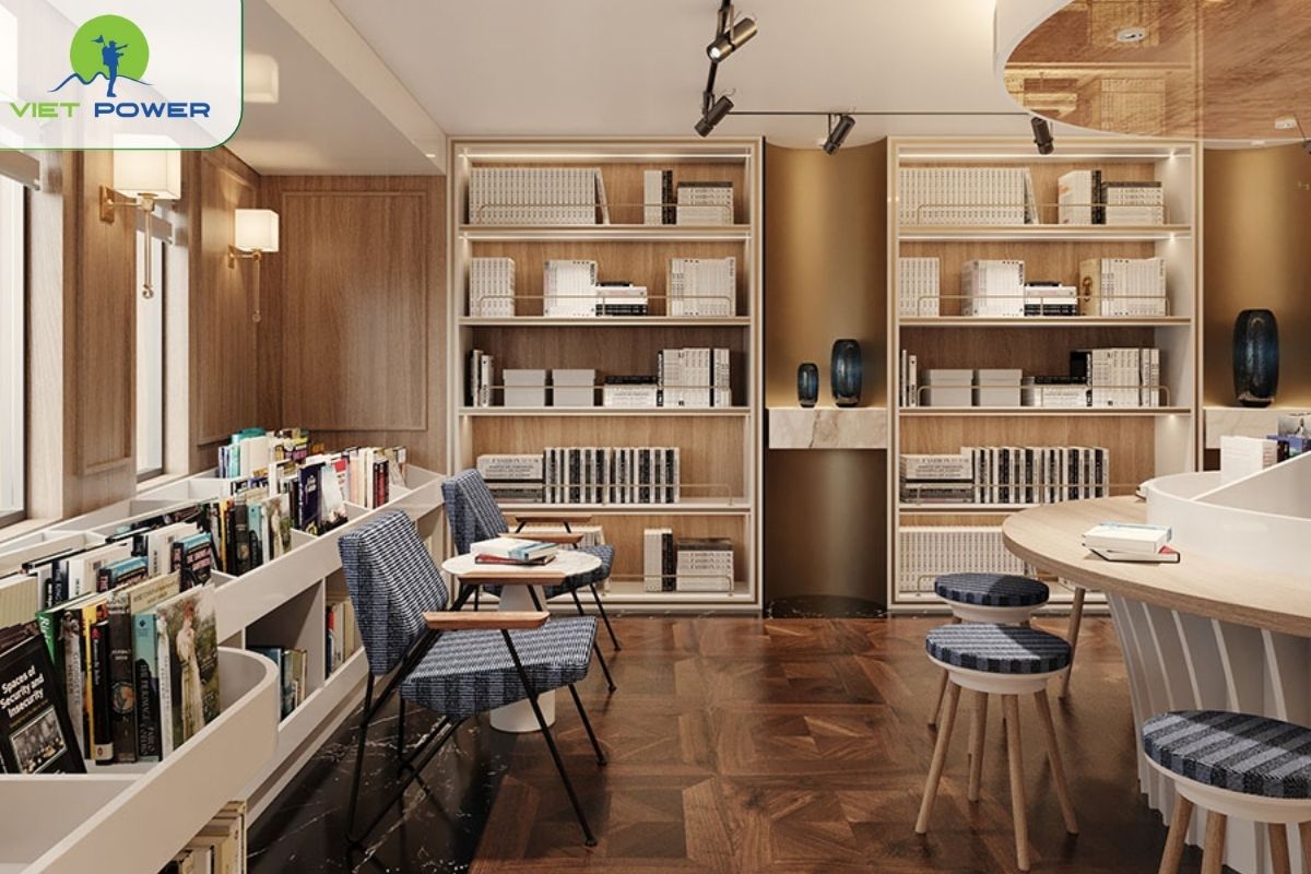 A library and reading corner