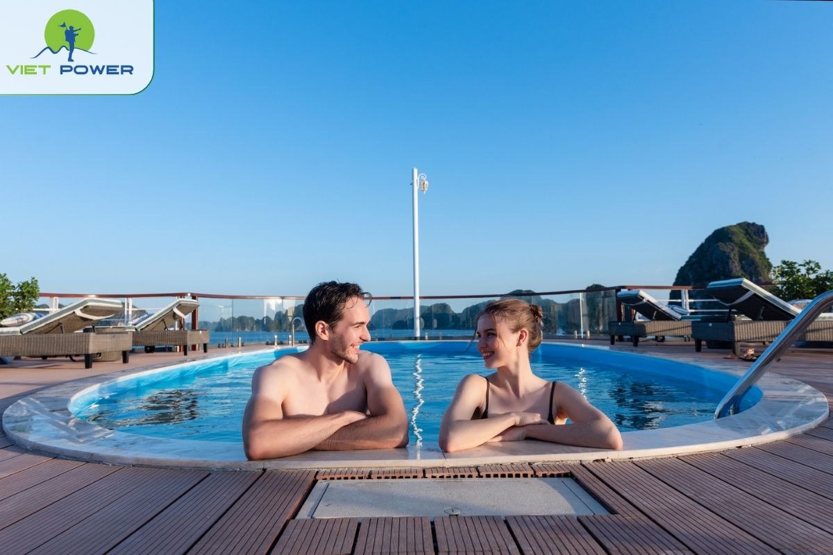 Dipping in the pool.